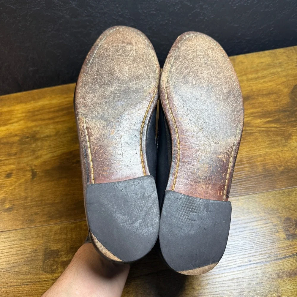 Allen Edmonds Maxfield 47712 Black Brown‎ Leather Tassel Loafers Mens 10 E
